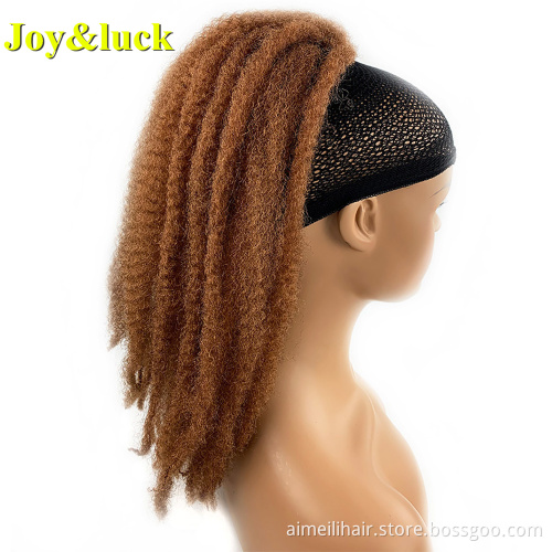Wholesale Price Ponytail Wig For Women Afro Kinky Curly Puff Hair Extensions Short Black Wrap Around Crochet Drawstring Ponytail